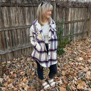 Long Plaid Jacket